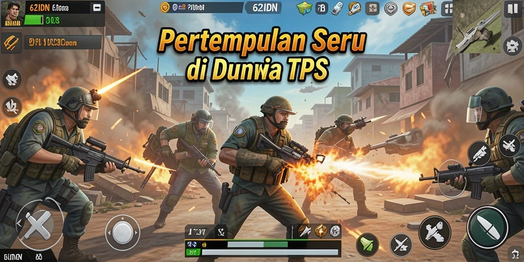 Tangkapan layar 62IDN menampilkan aksi mendebarkan dalam pertempuran TPS.