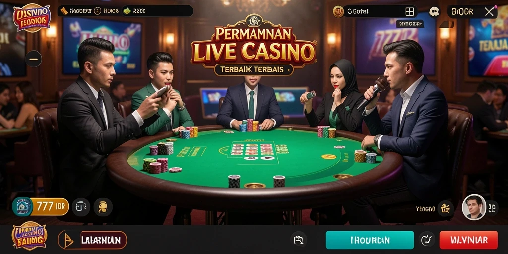 Tampilan gameplay Live Casino yang seru di 777IDR.