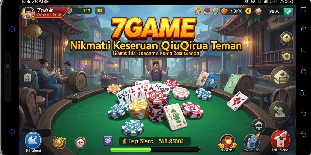 Tampilan gameplay seru QiuQiu di <strong>7GAME</strong> yang penuh strategi.