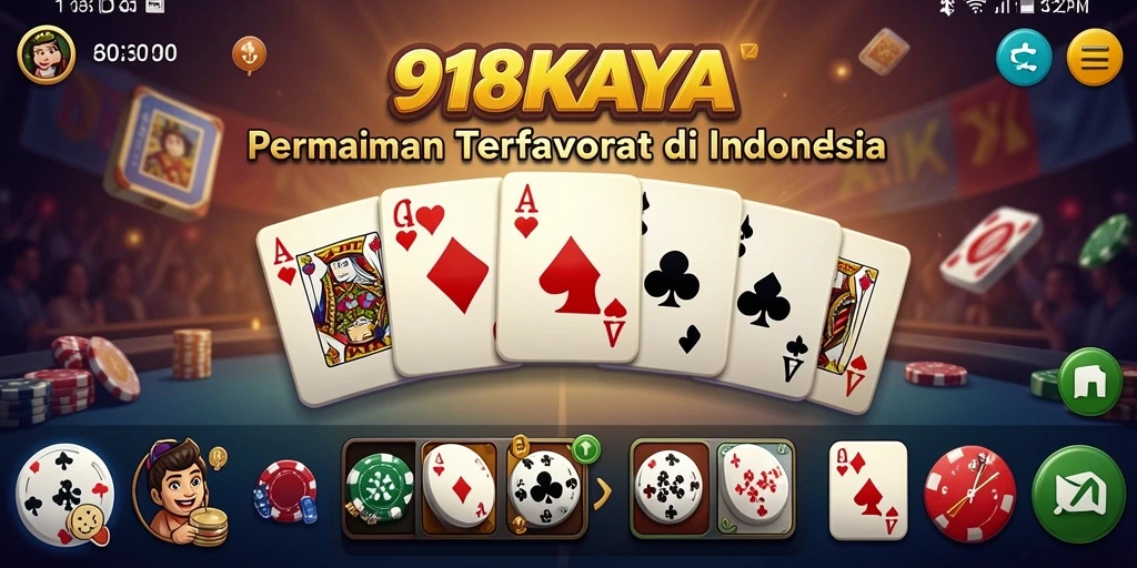 Screenshot gameplay domino 918KAYA yang menarik dan seru.