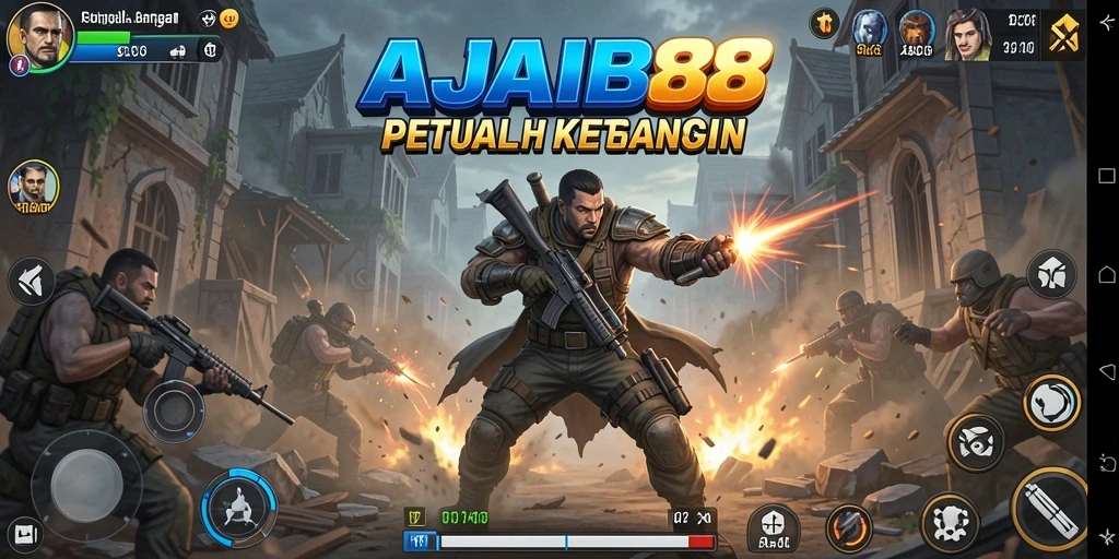 Screenshot AJAIB88 menampilkan aksi intens dalam pertempuran.