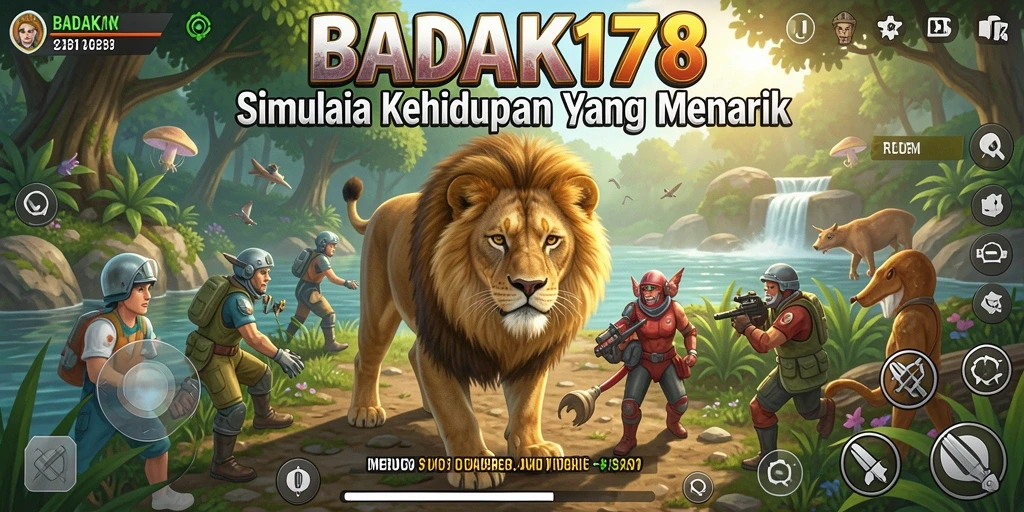 Tampilan gameplay dari BADAK178 dengan berbagai aktivitas menarik.