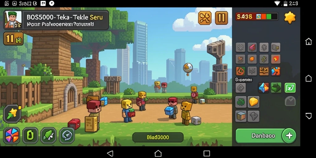 Screenshot gameplay BOS5000 menampilkan berbagai tantangan puzzle menarik.