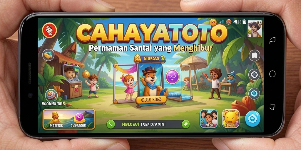 Tampilan gameplay CAHAYATOTO yang ceria dan menggembirakan.