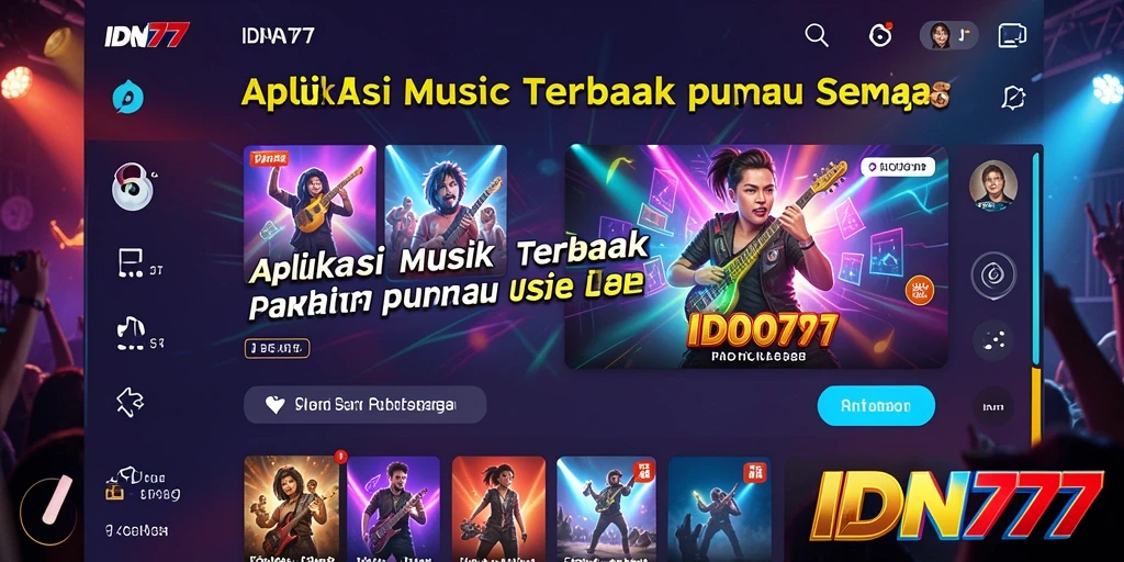 Tangkapan layar gameplay IDN777 yang menampilkan interaksi musik yang menyenangkan.