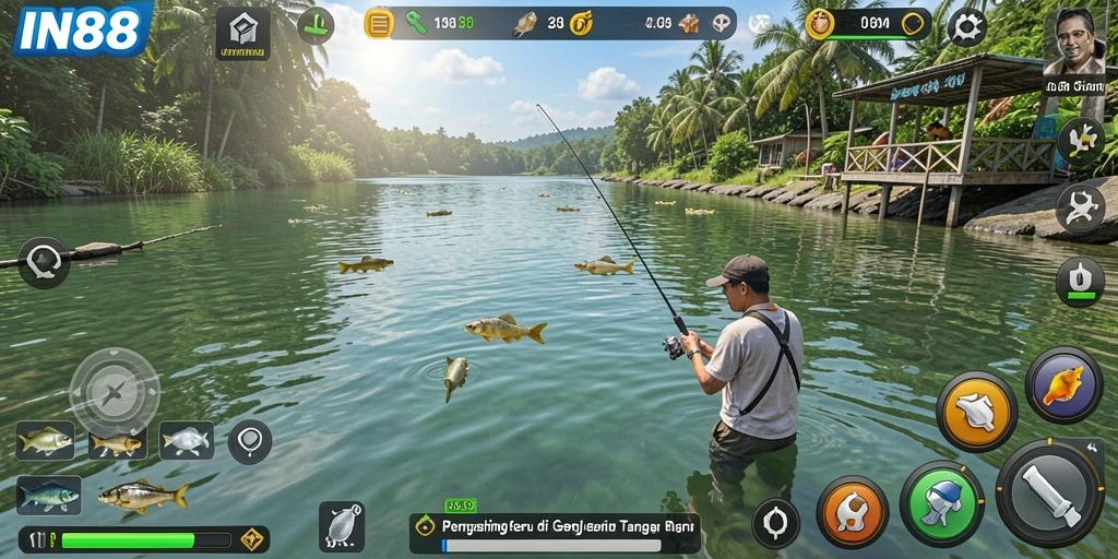Tangkapan ikan di lautan yang indah dalam IN88