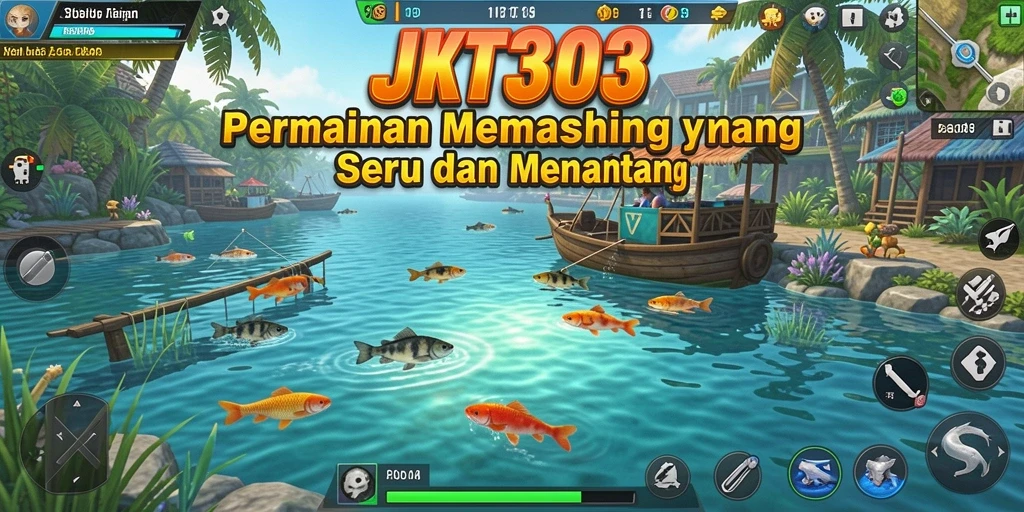 Tampilan gameplay menakjubkan dari JKT303 saat memancing.