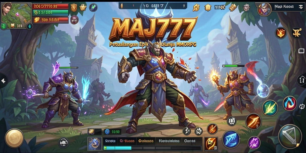 Screenshot gameplay MMORPG MAJ777 menunjukkan petualangan seru dan grafis yang memukau.