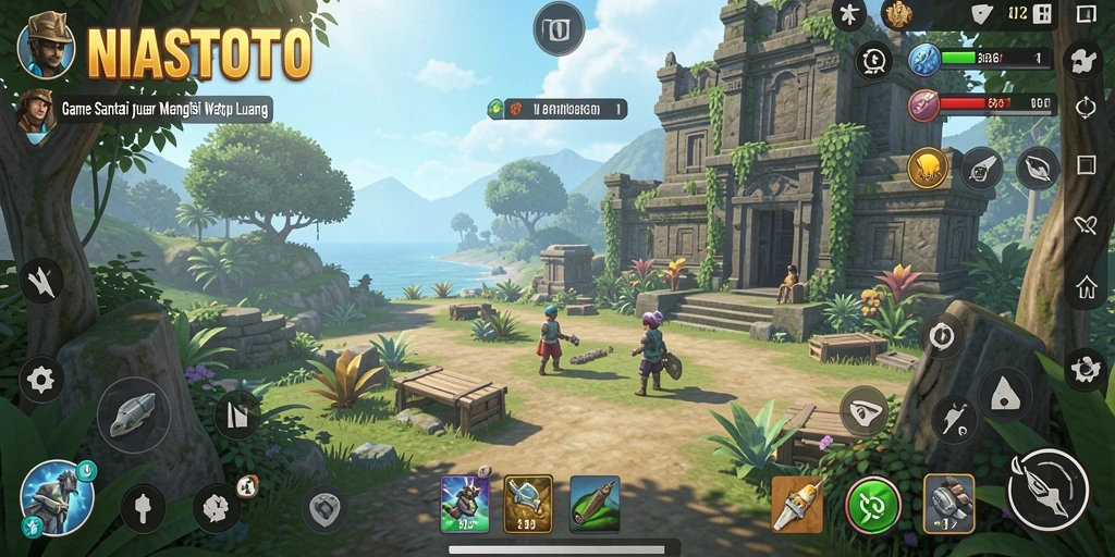 Screenshot gameplay NIASTOTO yang menampilkan keseruan permainan casual.