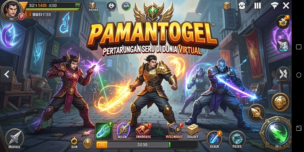 Tangkapan layar dari gameplay pertarungan seru di PAMANTOGEL.