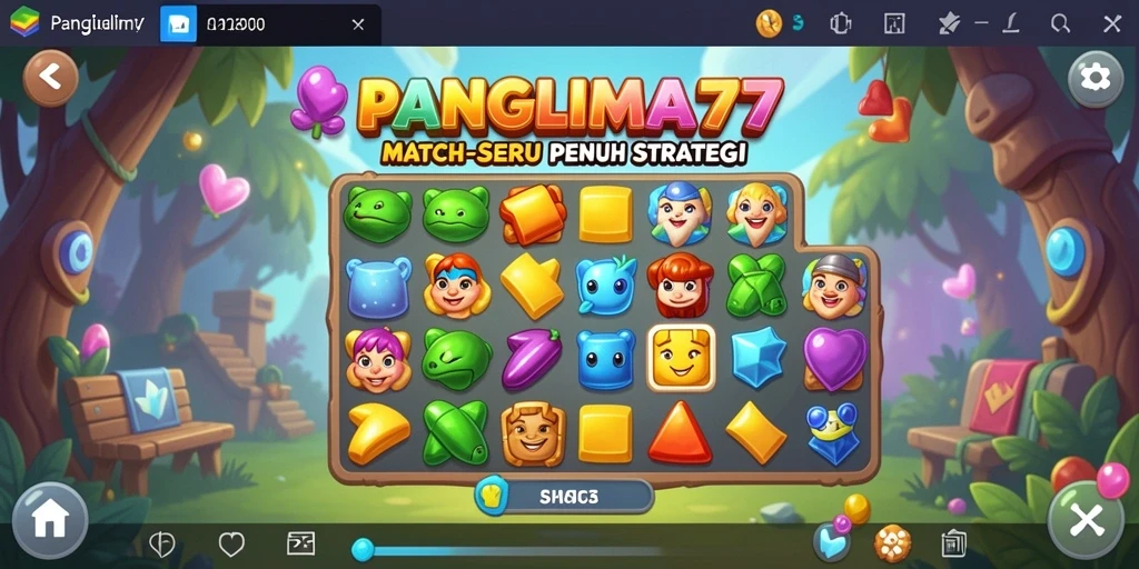 Tampilan gameplay PANGLIMA77 yang seru dan penuh warna.