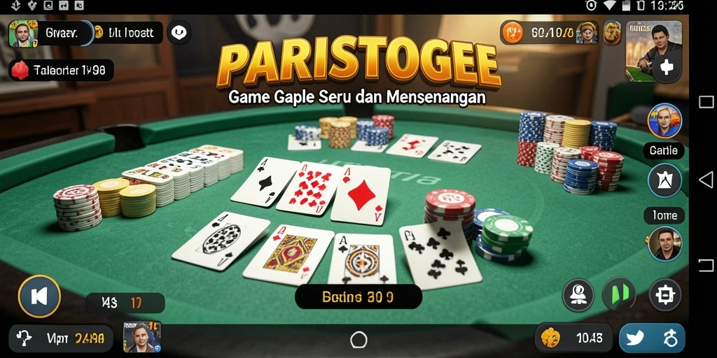Tampilan gameplay Gaple yang menarik di PARISTOGEL.