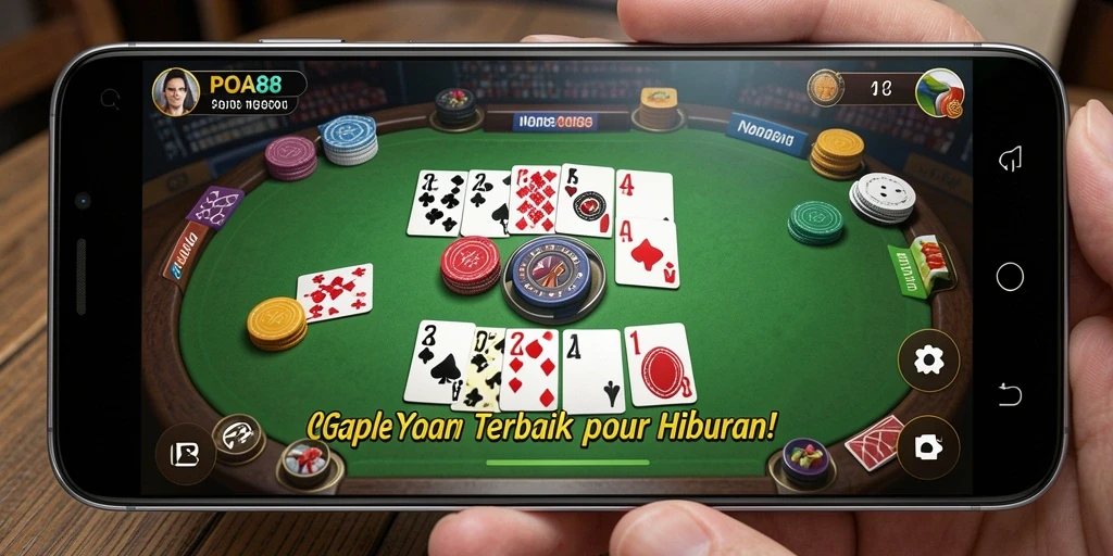 Screenshot gameplay Gaple POA88 yang seru dan interaktif.