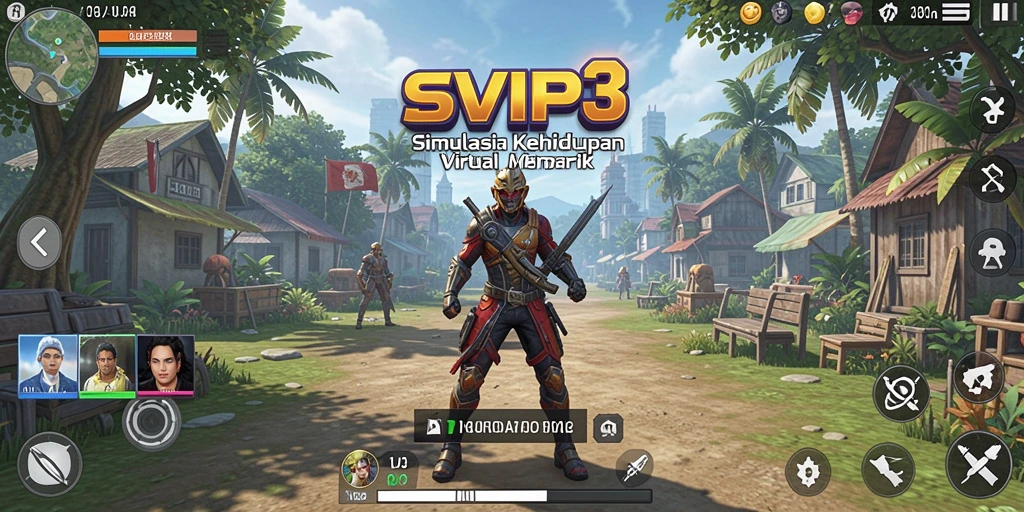 Tampilan gameplay SVIP3 yang menarik dalam simulasi kehidupan virtual.