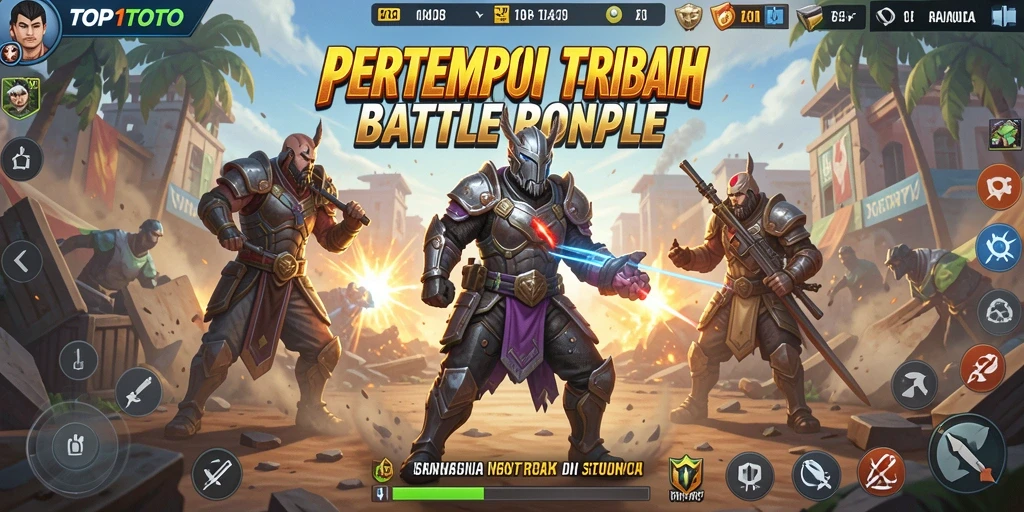 Gameplay seru di TOP1TOTO dengan aksi Battle Royale yang intens.